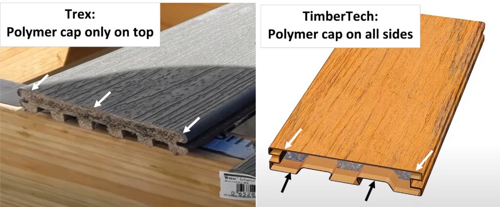 TimberTech and Trex board capping