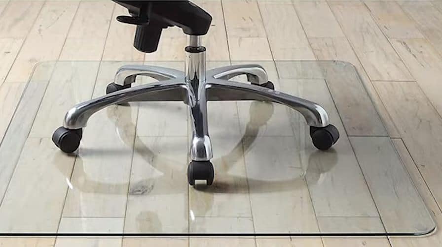 Lorell Tempered Glass Floor Mat