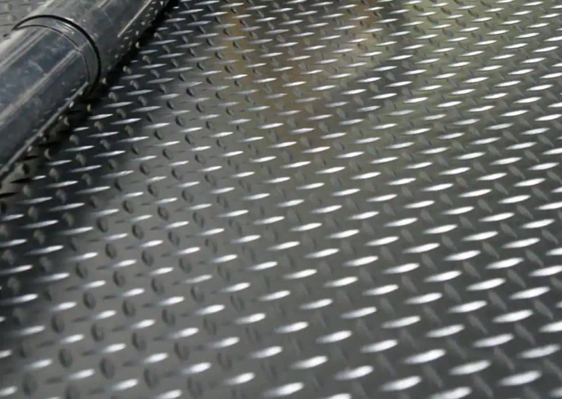 Rubber-Cal Diamond Plate Rubber Flooring Rolls
