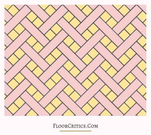 Dot and dash herringbone pattern